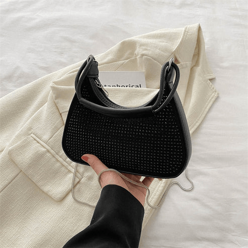 legant Rhinestone Chain Crossbody Bag