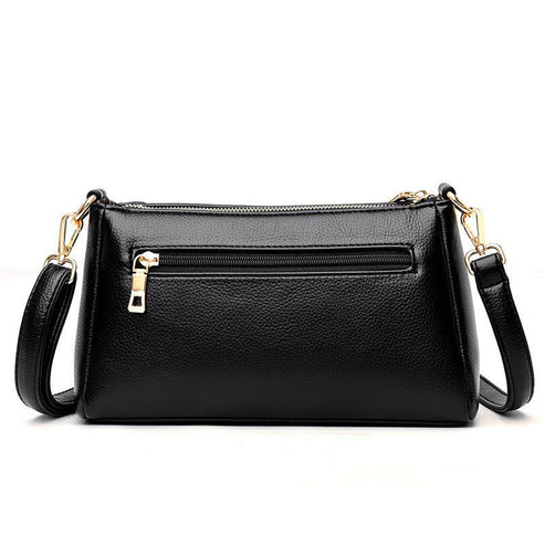 Elegant Textured Soft Leather Crossbody Bag