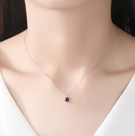 Diamond Halo Necklace