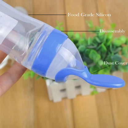 Baby Silicone Feeding Spoon Bottle