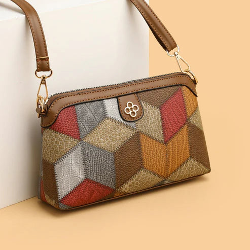 Bohemian Crossbody Bag with Geometric
