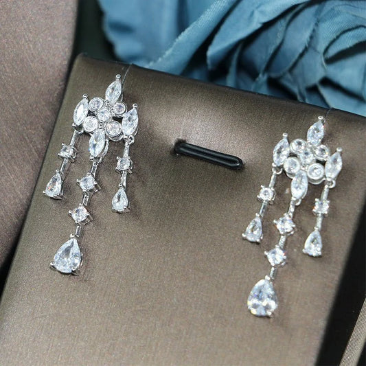 Bridal Zircon 3A Necklace Earrings Set