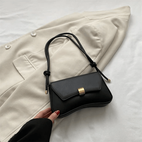 Black Minimalist Shoulder Bag