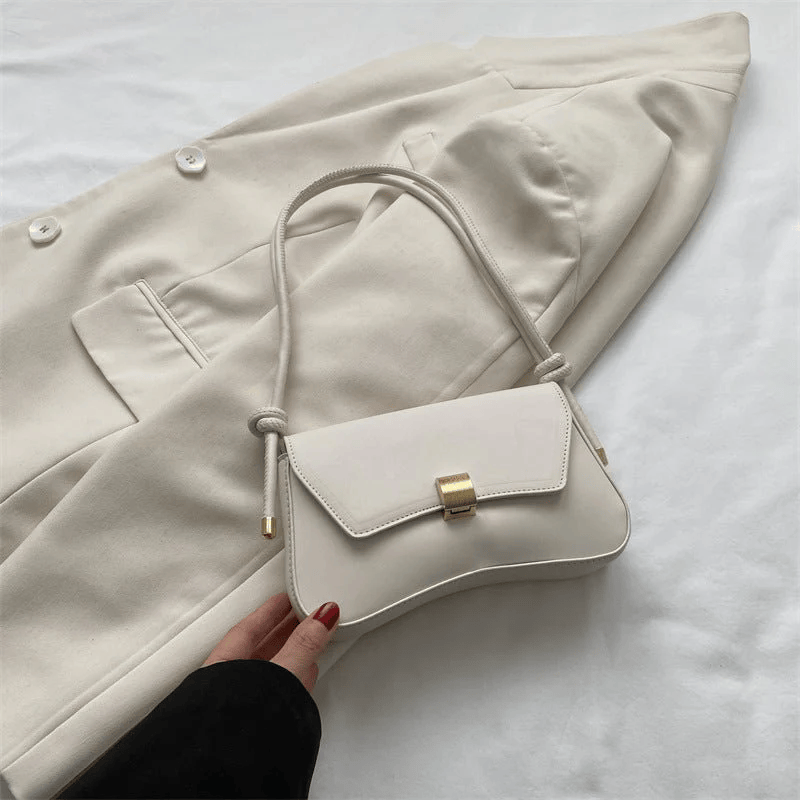 White Minimalist Shoulder Bag