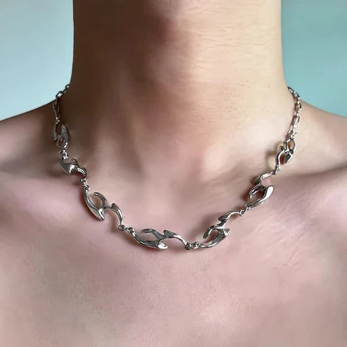 irregular metal necklace