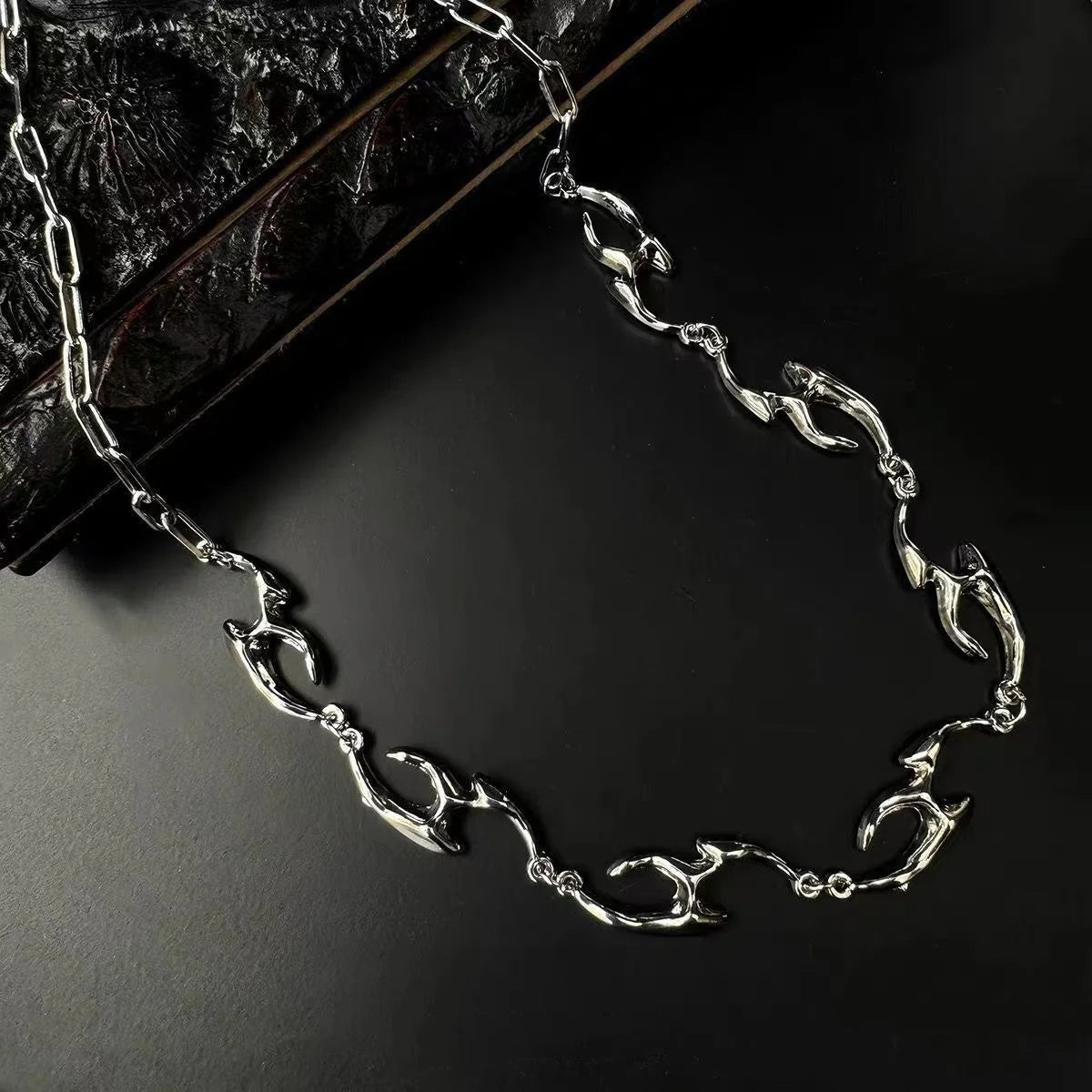 irregular metal necklace
