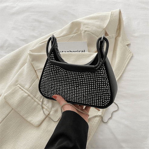 Elegant Rhinestone Chain Crossbody Bag for Women | Stylish Shoulder Purse