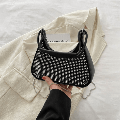 Elegant Rhinestone Chain Crossbody Bag for Women | Stylish Shoulder Purse